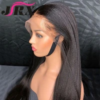 brazilian remy lace front wig yaki straight lace front human hair wigs pre plucked 13x4 wigs for black women 150 density