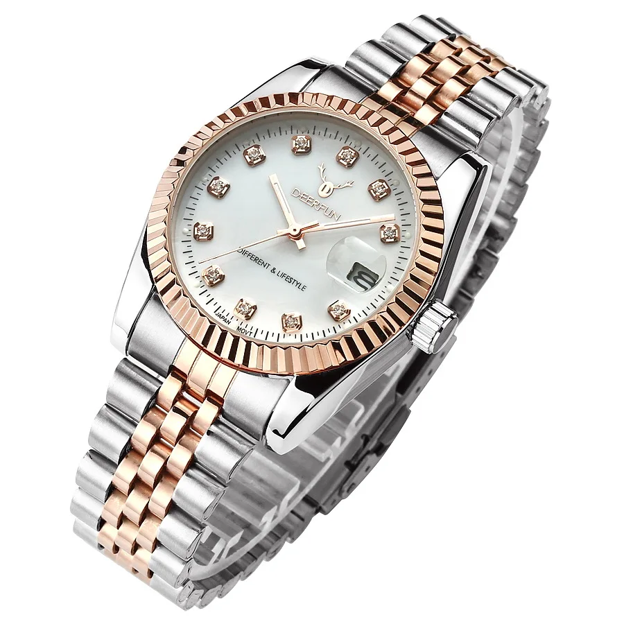 Швейцарские часы oyster perpetual Rolexable datejust MIYOTA, кварцевые мужские и женские часы из нержавеющей стали, классические часы reloj hombre - Цвет: ROL DJ01