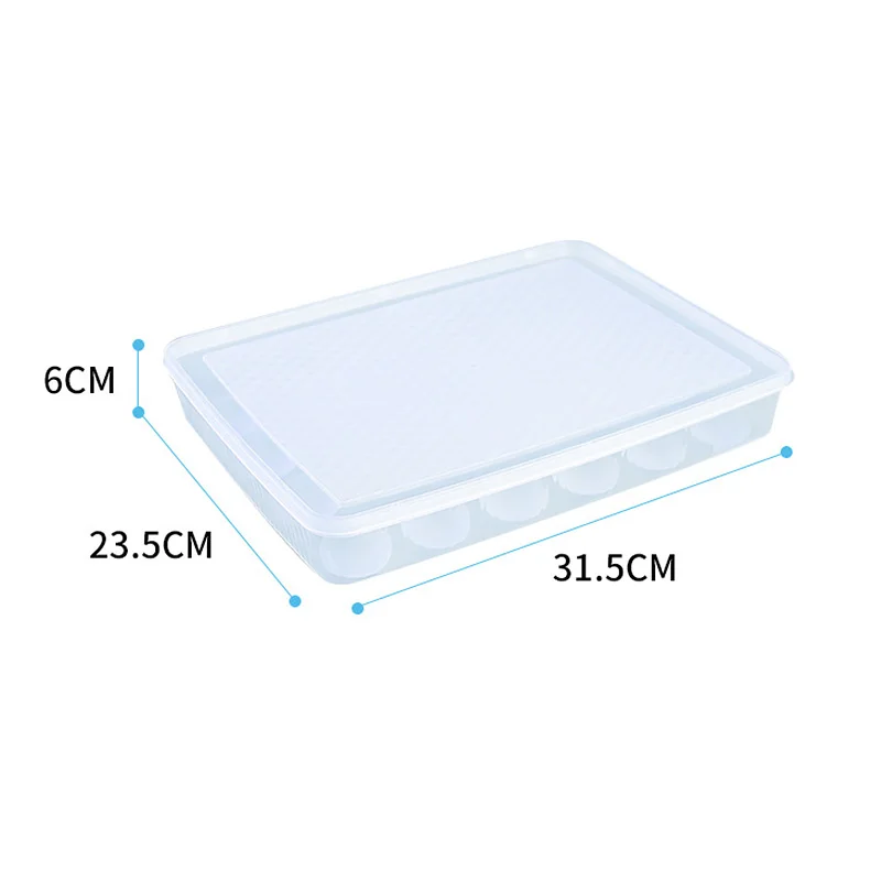 Plastic Egg Container Case Refrigerator 24 Grid Tray Holder Storage Box Organizer Kitchen Supplies Tools | Дом и сад