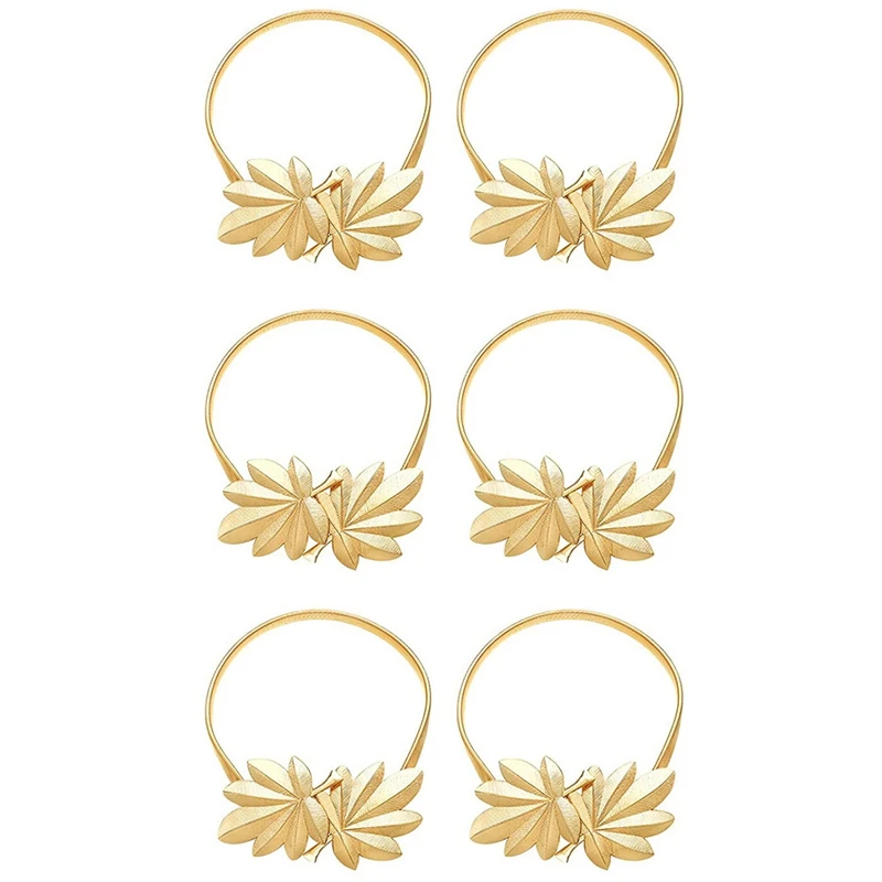 

6 Pieces of Curtain Bezel, Decorative Curtain Tie Alloy Gold Metal Curtain Hook Tie Back Window