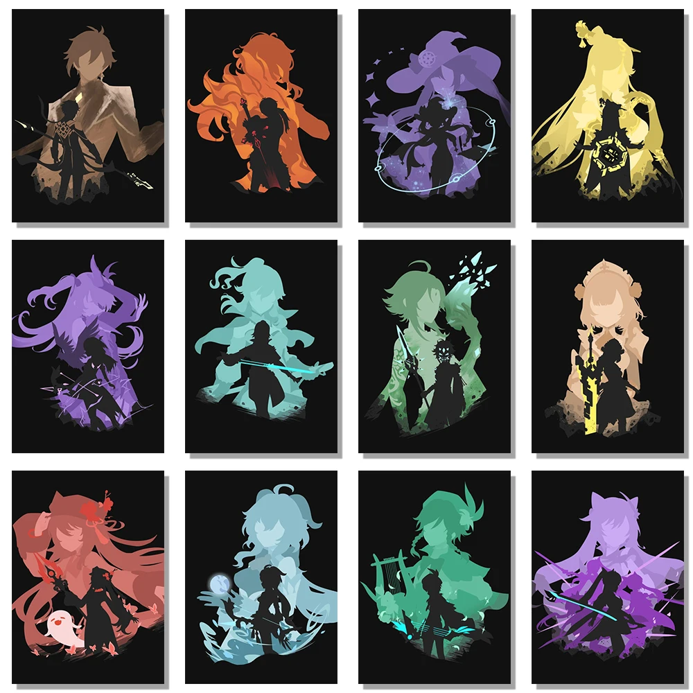 

Genshin Impact Game Anime Poster Picture Canvas Painting and Prints Art Decoration Murals for Home Kids Room Wall Decoration