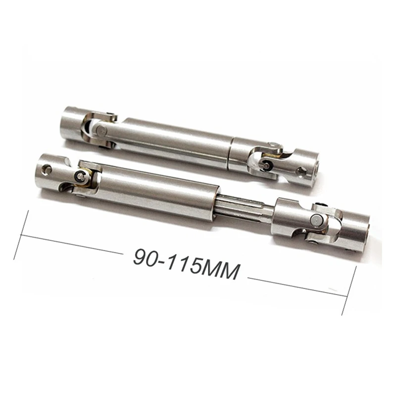

RC Car Drive Shaft, 2 Pcs Metal Drive Joint Shaft CVD RC Upgrade Parts for SCX10 D90 90021 90028 (90Mm-115Mm)