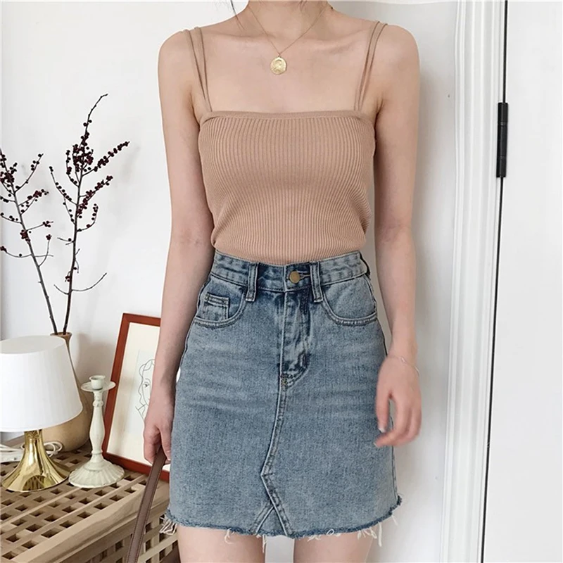 

Fashion Women Women Tank Top Sexy Off Shoulder Sleeveless Summer Bodycon Slim Tank Crop Tops Camis