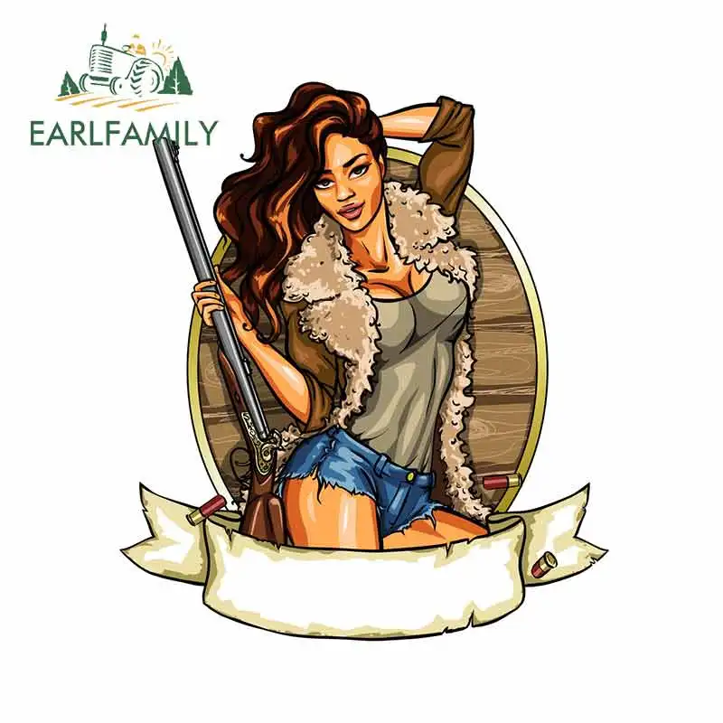 EARLFAMILY 13cm x 11.2cm For Hunting Creative Car Sticker Graffiti Decal Vinyl Material Personality Occlusion Scratch | Автомобили и