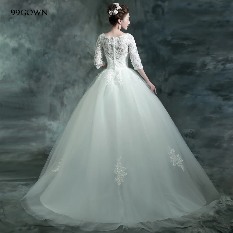 99GOWN атласное 1 линия Элегантное свадебное платье для женщин 2019 простое Тюлевое