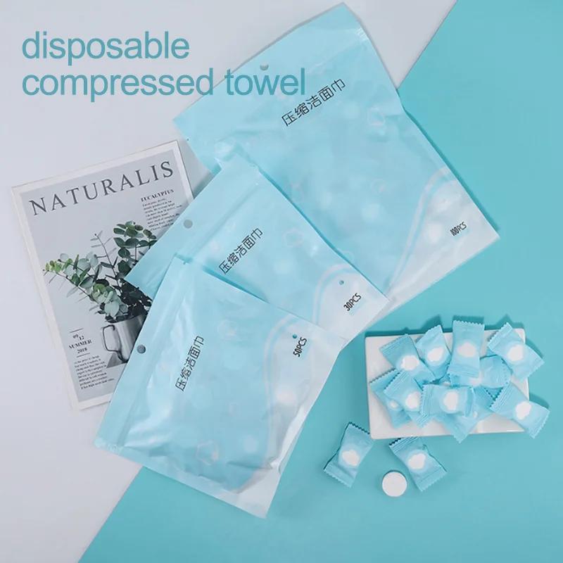20*22cm Outdoor Travel Protable Face Towel Non-woven Fabric Pill Towel Makeup Cleaning Towels