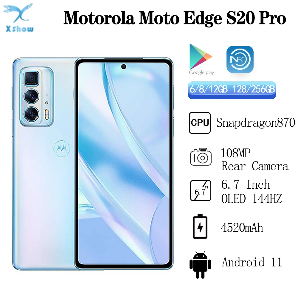 Оригинальный смартфон Motorola Moto Edge 20 Pro телефон с глобальной прошивкой Snapdragon 870