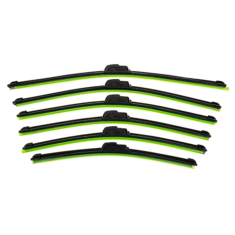 

Universal U-type Soft Car Windshield Wipers Bracketless Rubber Blade 16'' 18'' 19'' 20'' 21'' 22'' Car Styling For Peugeot 206