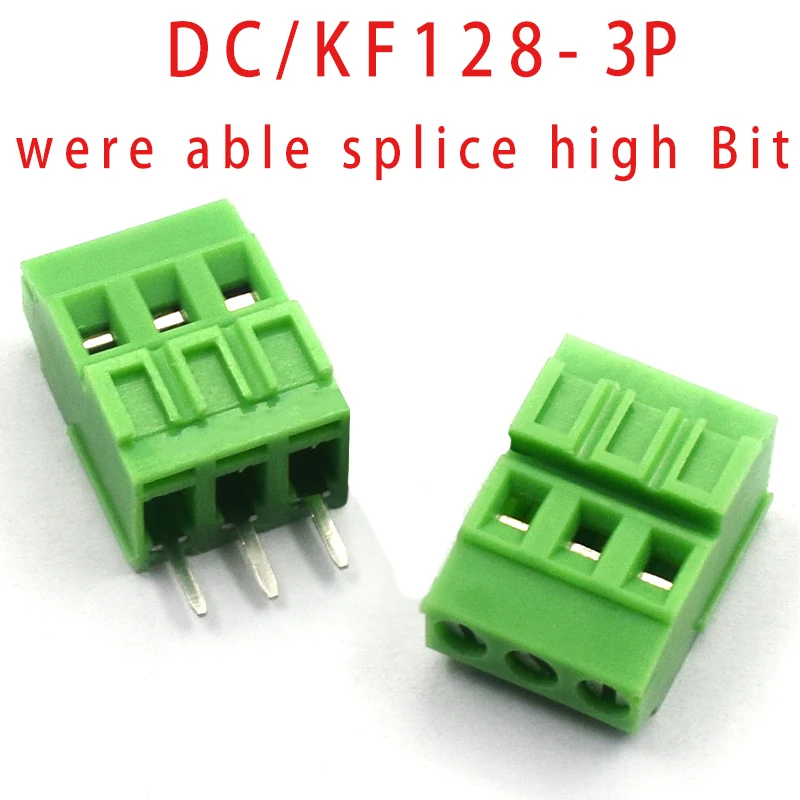 5 шт KF128 3 81 мм 2P 3P 4P 5P. .. 20P клеммный винт PCB клемма DC / KF128-2P 3/4/5 14P Шаг может быть сращен