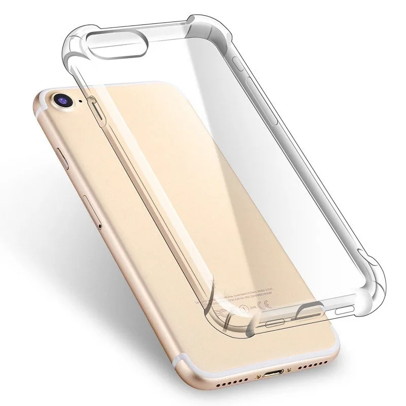

Fashion Shockproof Bumper Transparent Silicone Phone Case For iPhone 11 X XS XR XS Max 6 7 8 6S Plus Clear protection Back Cover