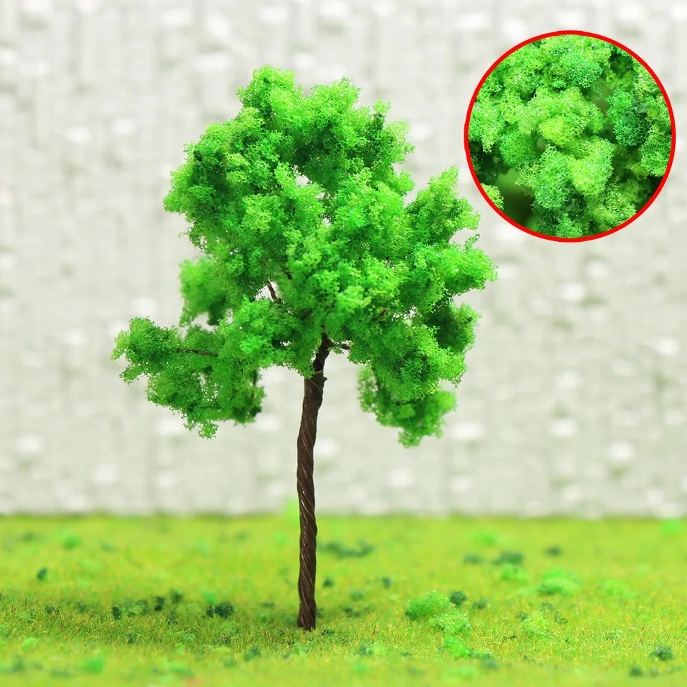 30 шт./60 шт./120 шт. TT масштабная модель поезда деревья зеленая 1:100 троновая