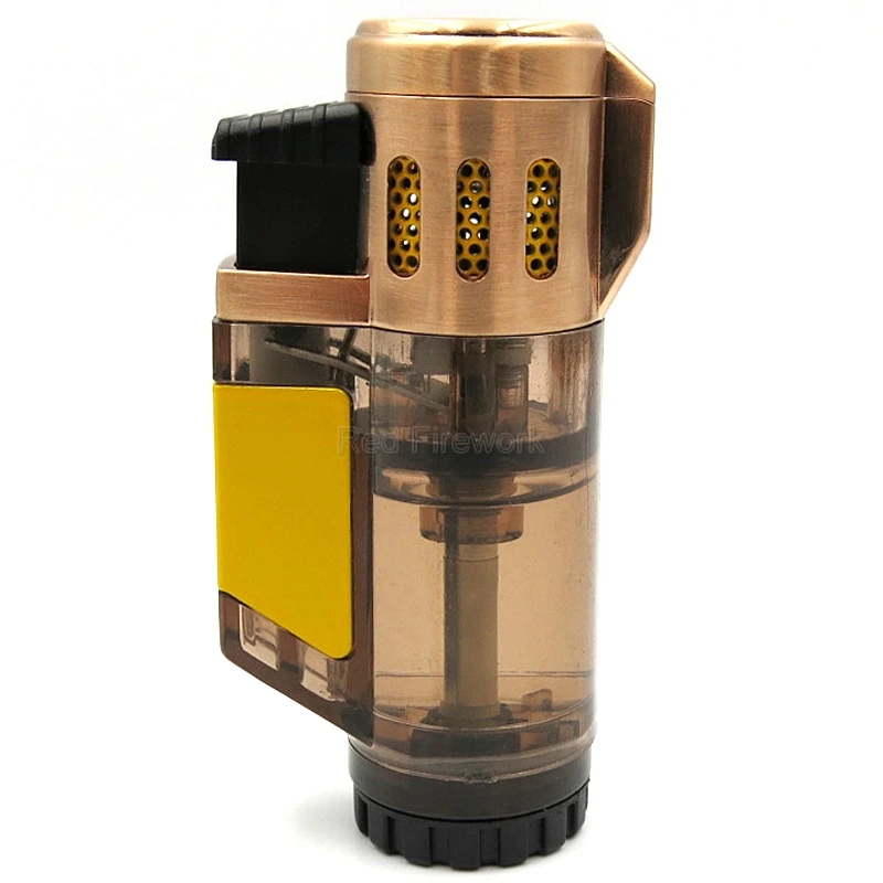 Гаджеты COHIBA Мужская прозрачная зажигалка водонепроницаемая с 3 струями пламени