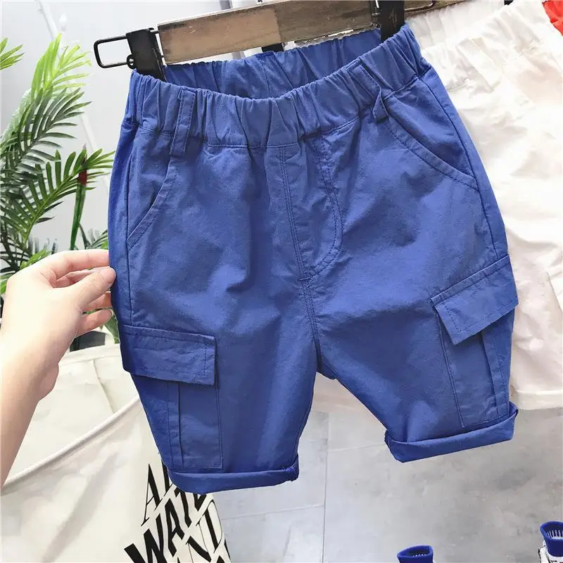 

Boys Summer Overalls Shorts Babys Five-point Pants Thin Section 2021 Fashion Children's Pants