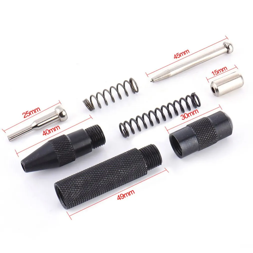 

5 Inch Black HSS Automatic Drill Center Pin Punch Spring Loaded Center Punch for Marking Starting Holes Tool