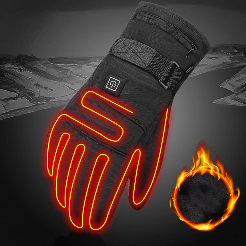 

Heated waterproof and breathable gloves 3 kinds of heating modes use safe constant temperature warm gloves for men and women