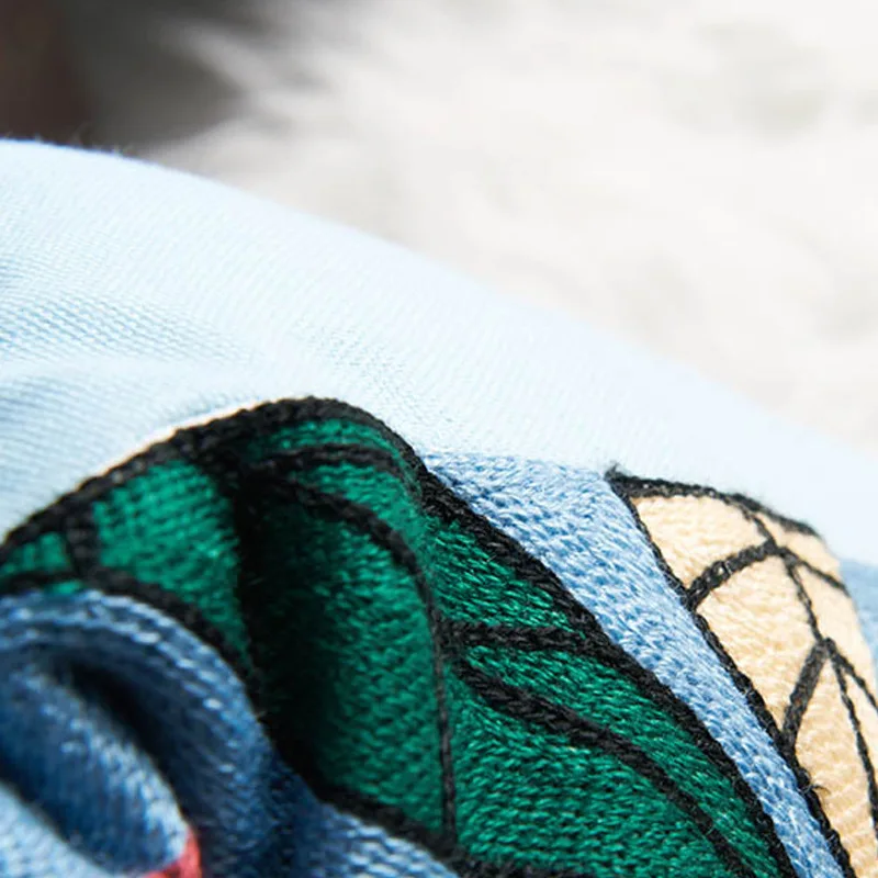 Хлопковая наволочка для подушки с вышивкой абстрактный портрет красочные