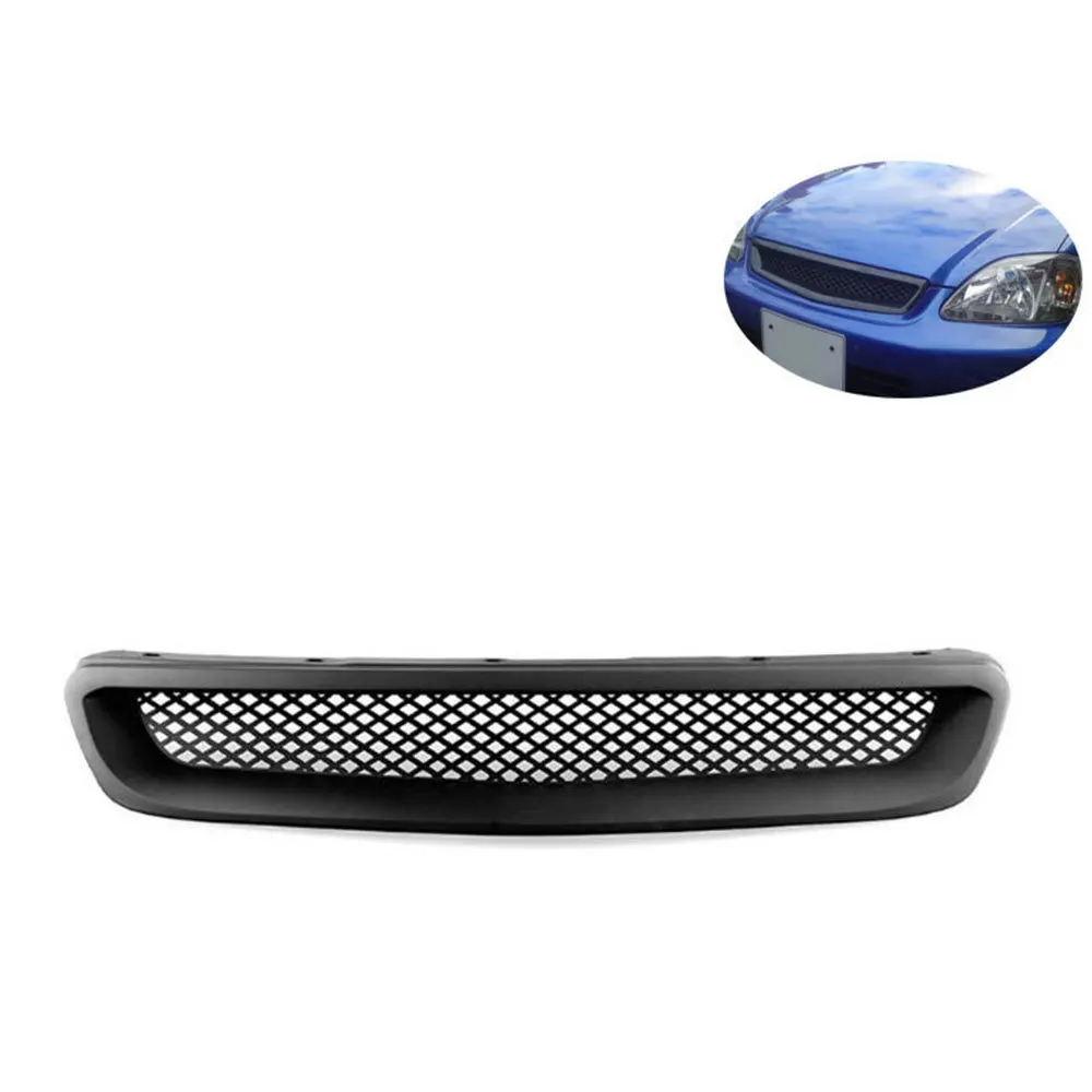 Решетчатая решетка для 1999 2000 Honda Civic JDM Тип R из черного АБС пластика|Гоночные