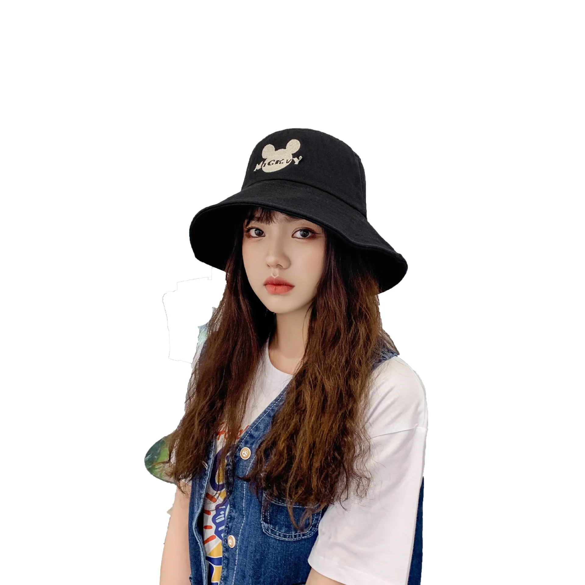 

2021 new Disney Mickey cartoon sunshade baseball cap men and women fashion Joker sun hat fisherman hat
