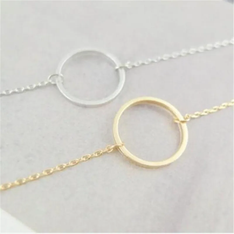 Простые круглые подвески Цепочки и ожерелья ожерелье вечности Карма Infinity цвет