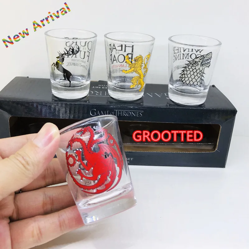 4 шт. набор &quotИгра престолов&quot стеклянная чашка 50 мл керамический миниатюрный