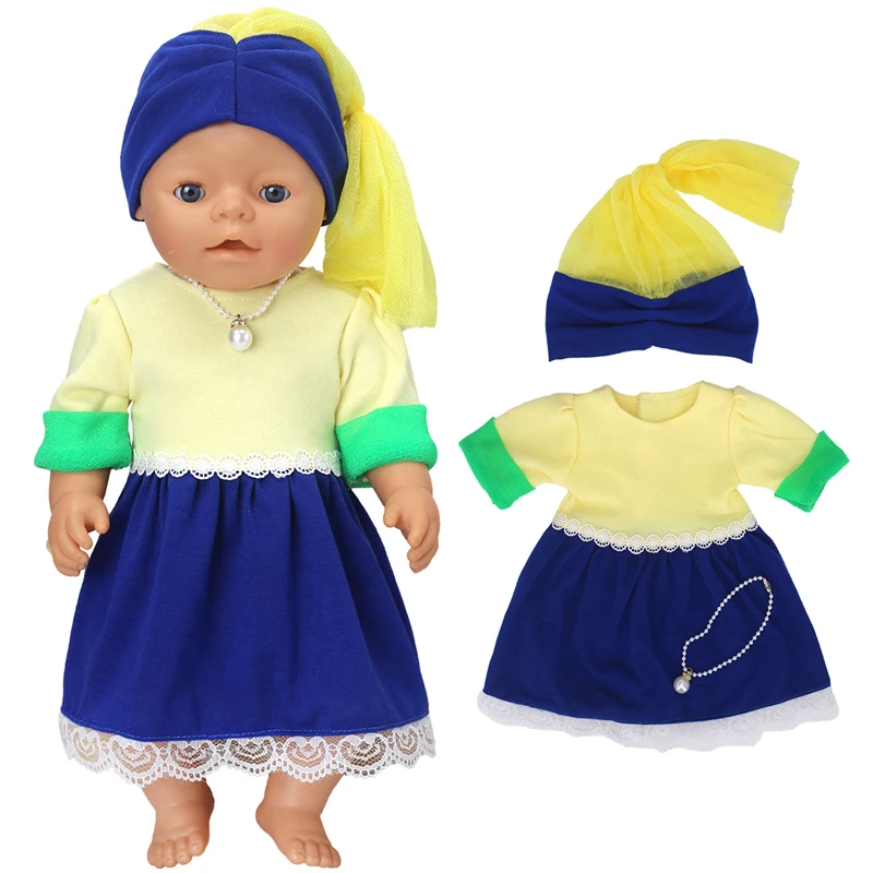 

Babydoll Dress Vermeer Pearl Girl Clothes 17" Reborn Baby Dolls Clothes Children Girl Birthday Gifts