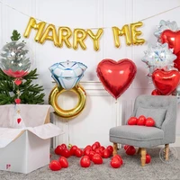 1 set rose gold silver marry me letter foil balloons for valentines day engagement wedding party decors inflatable love globos