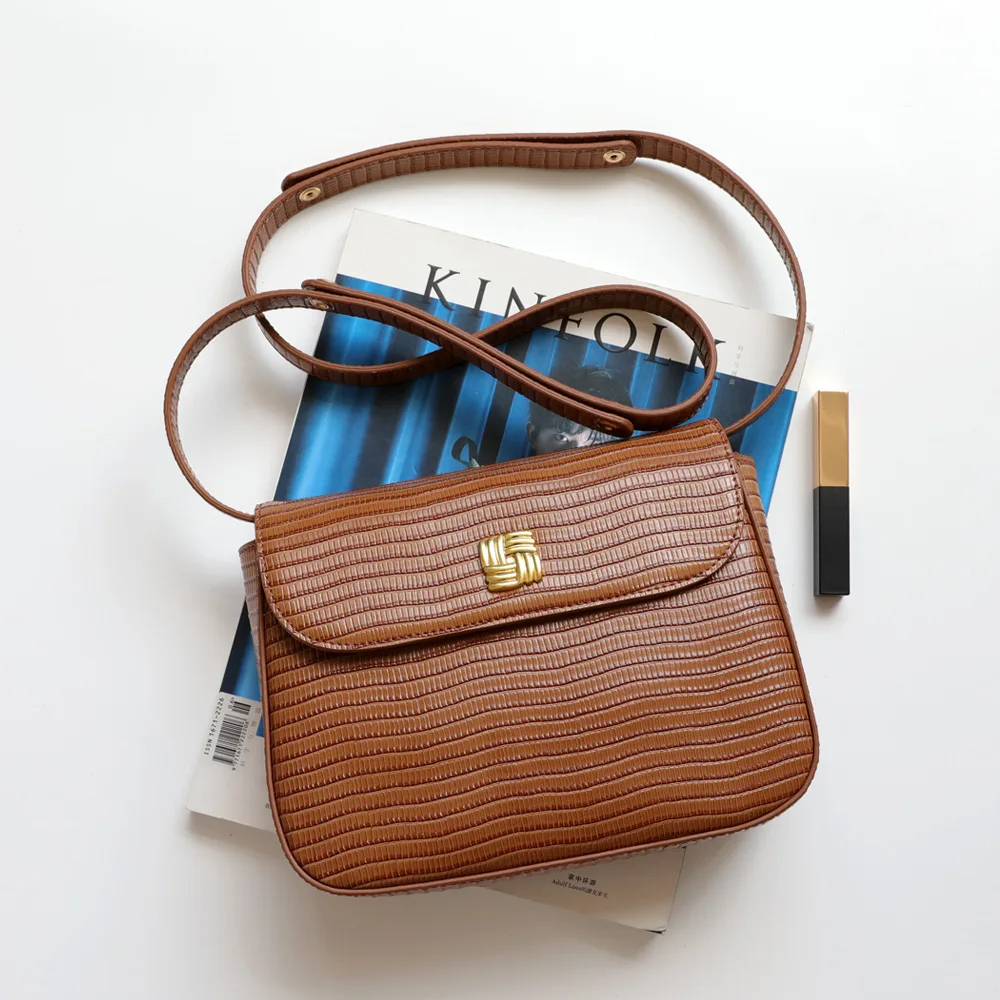 

Luxury Brand Lizard Pattern Women's Armpit Bags Autumn High Quality Lady Messenger Bags Fashion Retro Cowhide Shoulder Bags