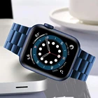 Ремешок из нержавеющей стали для apple watch 6, se series 5, 4, 44 мм, 40 мм, улучшенный адаптер, деловой браслет для iwatch 3, 42 мм, 38 мм