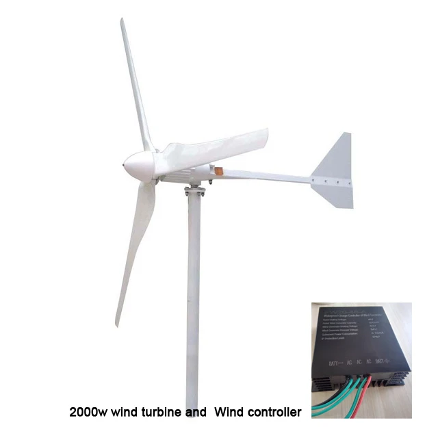 Wind Controller Трехфазный AC выход 2 кВт 2000 Вт 24 в 48 в 96 в 110 В 220 В 380 В ветряной генератор/ветряная турбина 3 м/с низкая скорость ветра старт 3 Лопасти - Цвет: Wind Controller