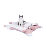 1pcs pet cat mat unicorn model rabbit fur sleeping warm cat and dog floor mat chihuahua plush mattress pet nest cat accessories
