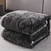 new winter bedding blankets 100microfiber emboss home blanket travel picnic anti pilling textile cute plush wool fluffy blanket