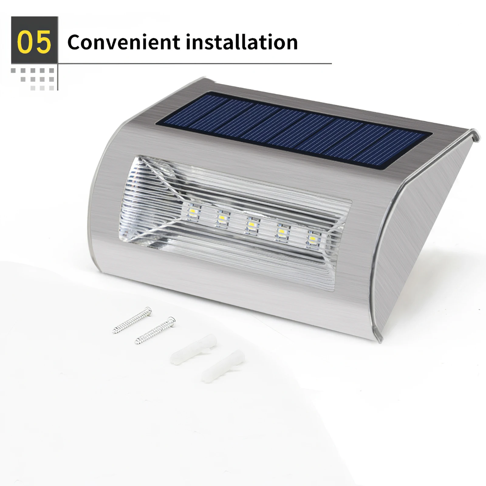 

LED Solar intelligent light control Light Waterproof Outdoor Sunlight Waterproof Solar Powered Street Wall Lamp for Garden Decor