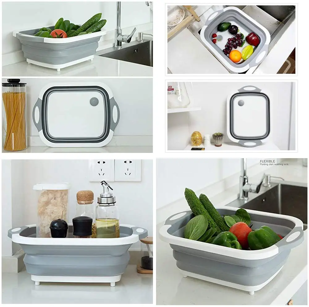 Складная разделочная доска с тарелкой для ванной экономия пространства складная