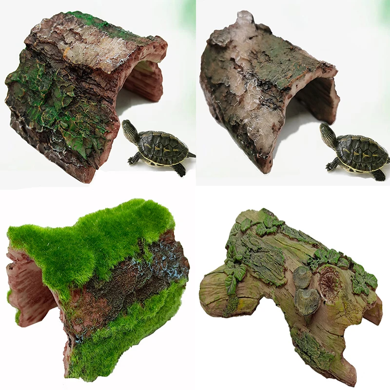 Reptile Lizard Snake Turtle Hideout Cave Hide Hiding House Room Resin Terrarium Decor