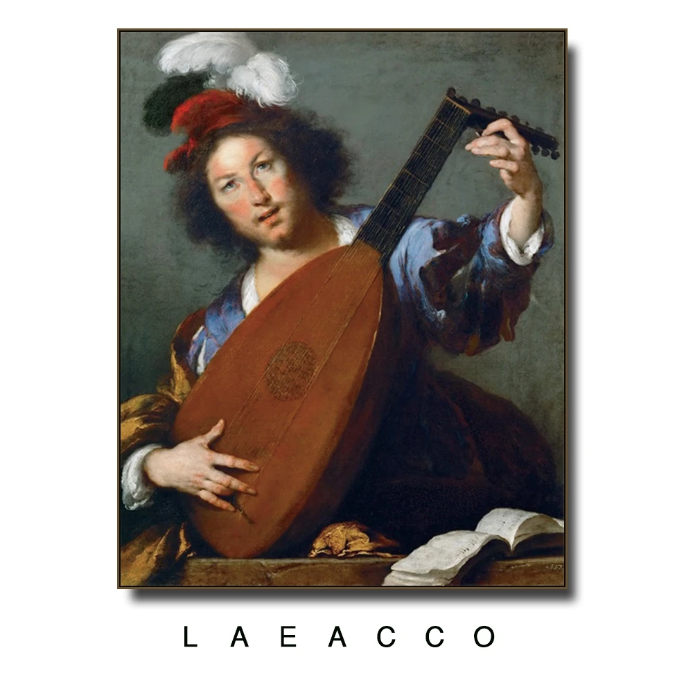 Lute-плеер от Bernardo холст живопись каллиграфия Холст плакат Печатный Декор картина