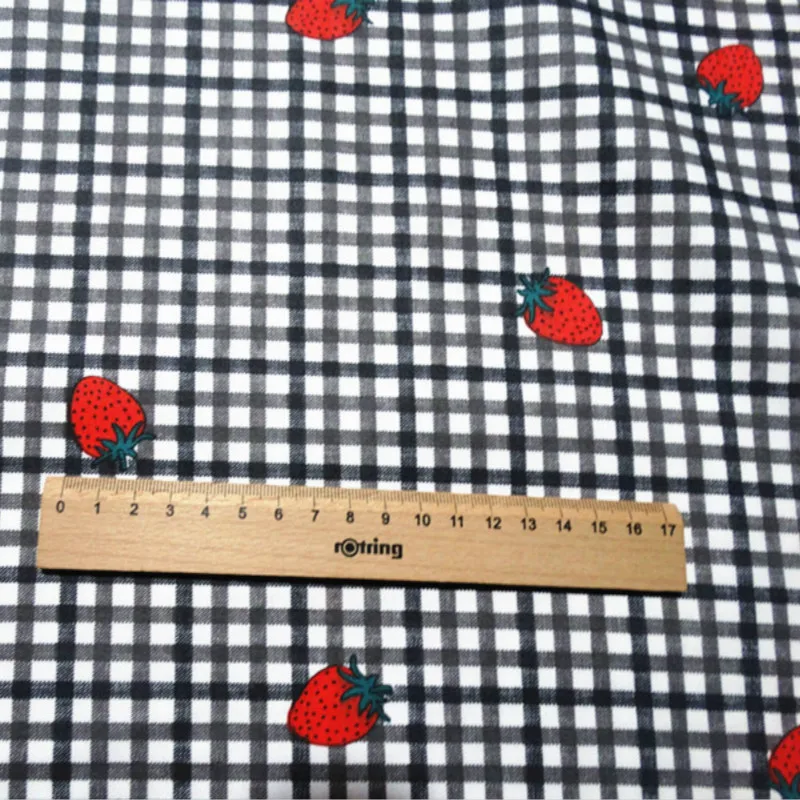 Нефлуоресцентная хлопковая ткань с принтом клетчатая Детская сумка одежда