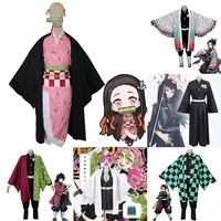 anime demon slayer kimetsu no yaiba cosplay costumes nezuko kamado muichirou tokitoutanjirou kamado cosplay kimono uniforms