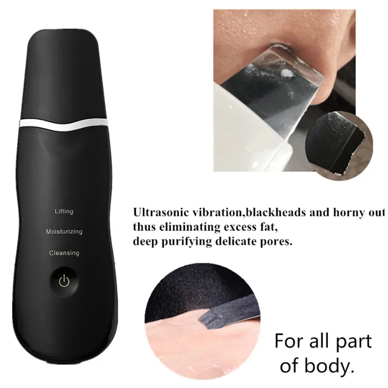 Ультразвуковая ионная Глубокая очистка кожи лопата для пилинга очищение пор