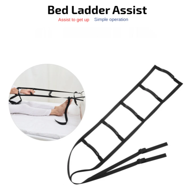 

2m Bed Ladder Assist Rail Pull Up Assist Device Handle Strap Rope Ladder Caddie Helper Sit Up Help Elderly Handicapped Injured