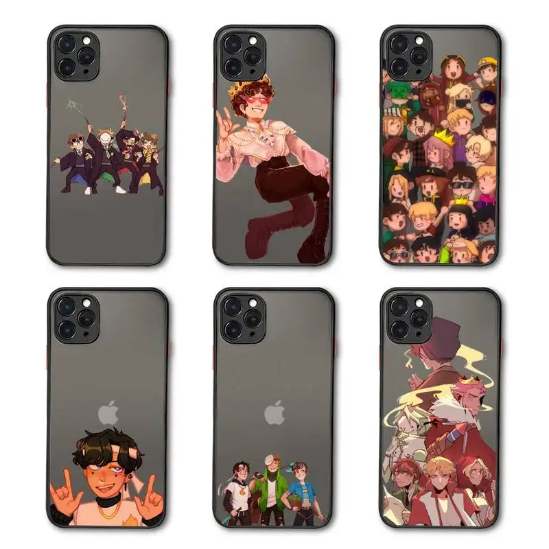 

Dream Smp Phone Case Matte Transparent for iPhone 7 8 11 12 s mini pro X XS XR MAX Plus Clear mobile bag