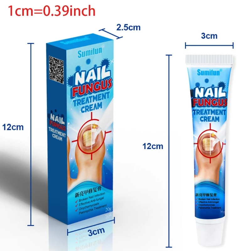 

H7JC 20g Chinese Herbal Toe Nail Fungus Treatment Cream Onychomycosis Paronychia Antibacterial Anti Fungal Infection Repair