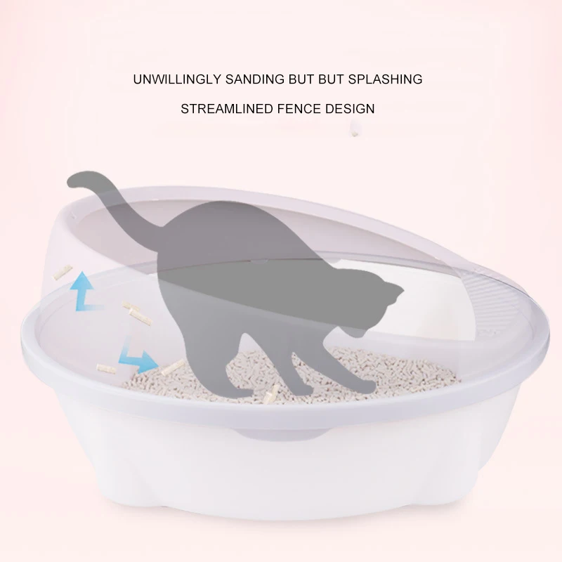 Новая коробка для кошачьих туалетов полу закрытая Съемная защита от брызг