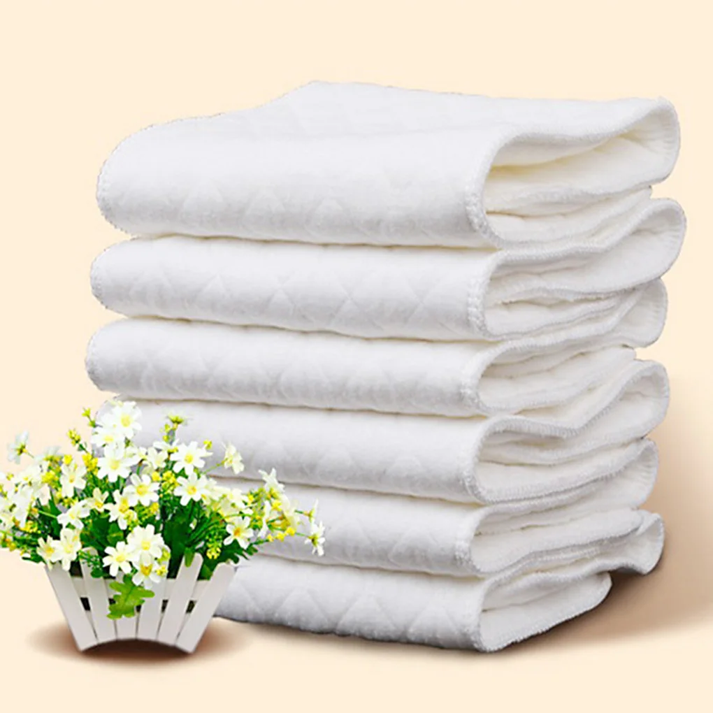 Pa&ntilde;ales de tela reutilizables para beb&eacute;, insertos de 3 capas, 100% algod&oacute;n lavable, respetuoso con el medio ambiente, 10 Uds.-2