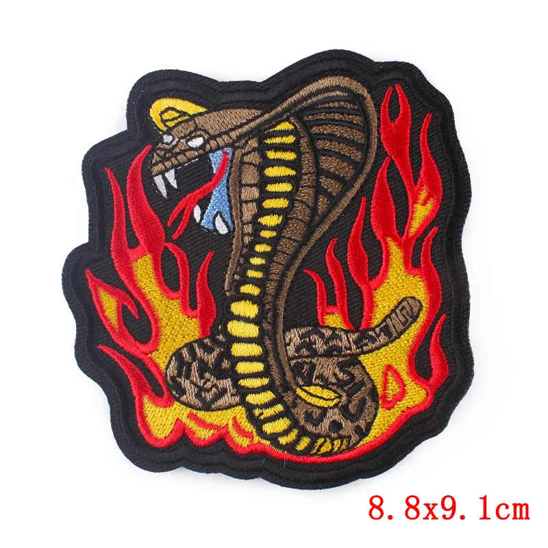 Animal Logo Patch unicorn Iron on Patches For Clothing Cartoon Snake Eagle Monkey Stripes Embroidered Clothes Badges | Дом и сад