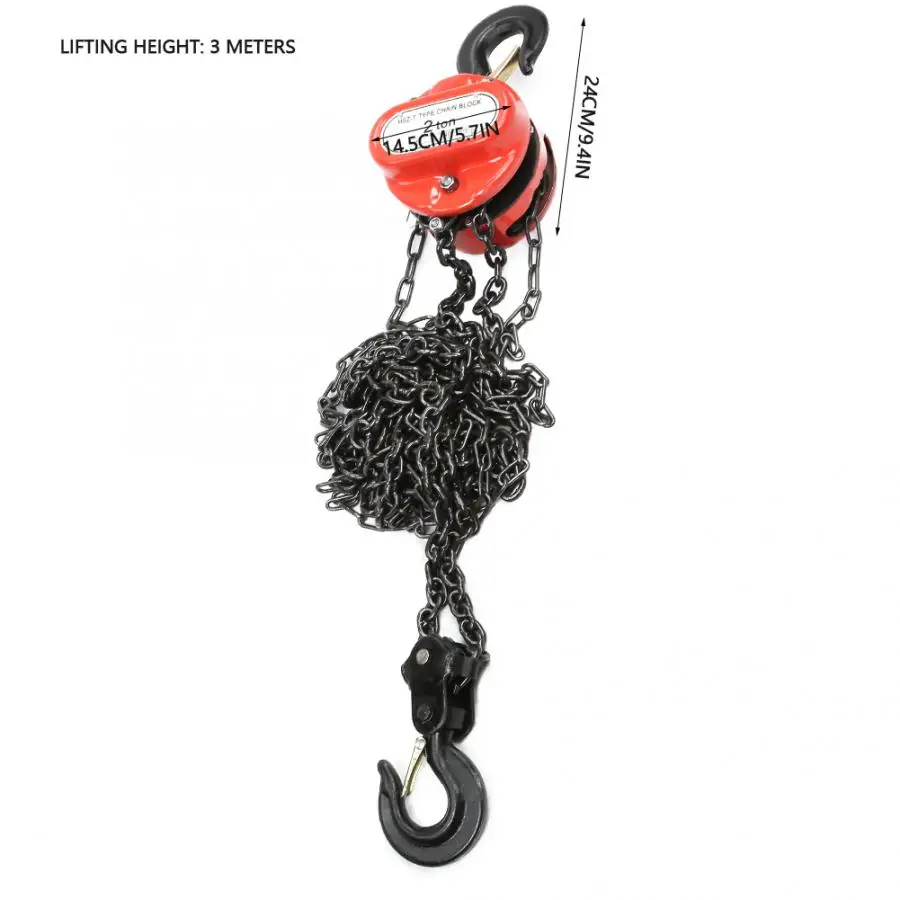 Цепной блок для тяжелой атлетики устройство подъема 2T съемник цепи ручной