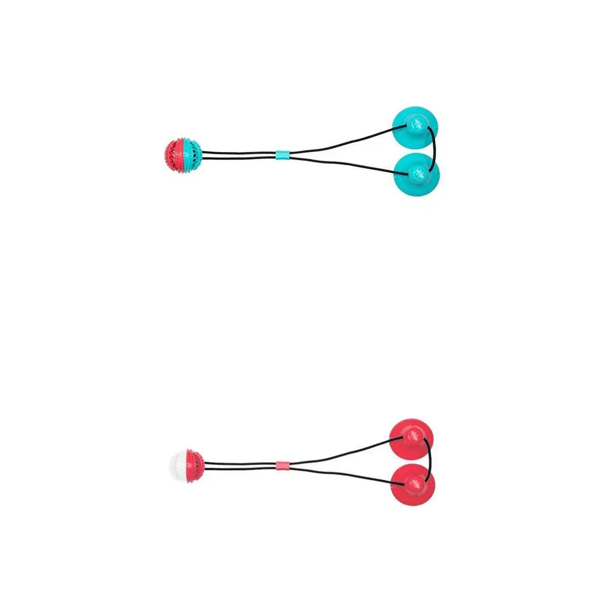 

2Pcs Double Suction Cup Dog Tug Toy Pet Chewing Bite Toys Chewing Balls