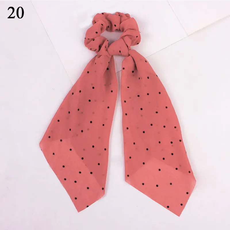 Женские эластичные резинки для волос с цветочным принтом девочек ленточные