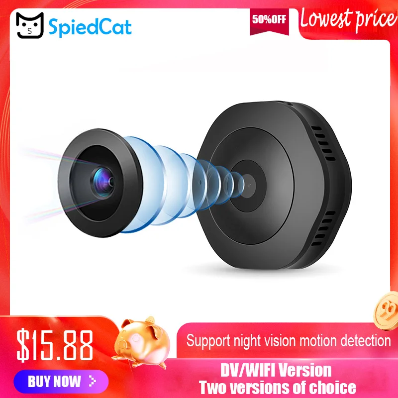 Микро беспроводная ночная версия камеры IP/P2P/Wifi экшн-камера датчик движения