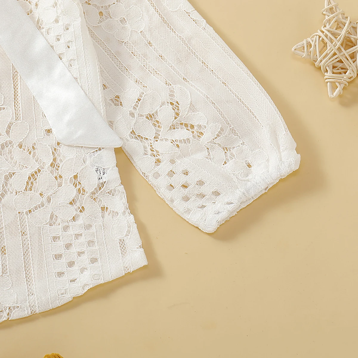 Детская кружевная желтая рубашка с оборками и мини-юбка 2 шт./комплект | Мать