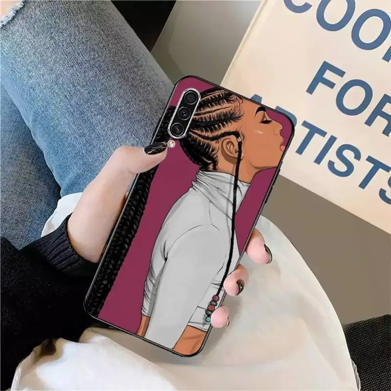 

MELANIN POPPIN Black Girl Phone Cases For Samsung galaxy S 9 10 20 A 10 21 30 31 40 50 51 71 s note 20 j 4 2018 plus